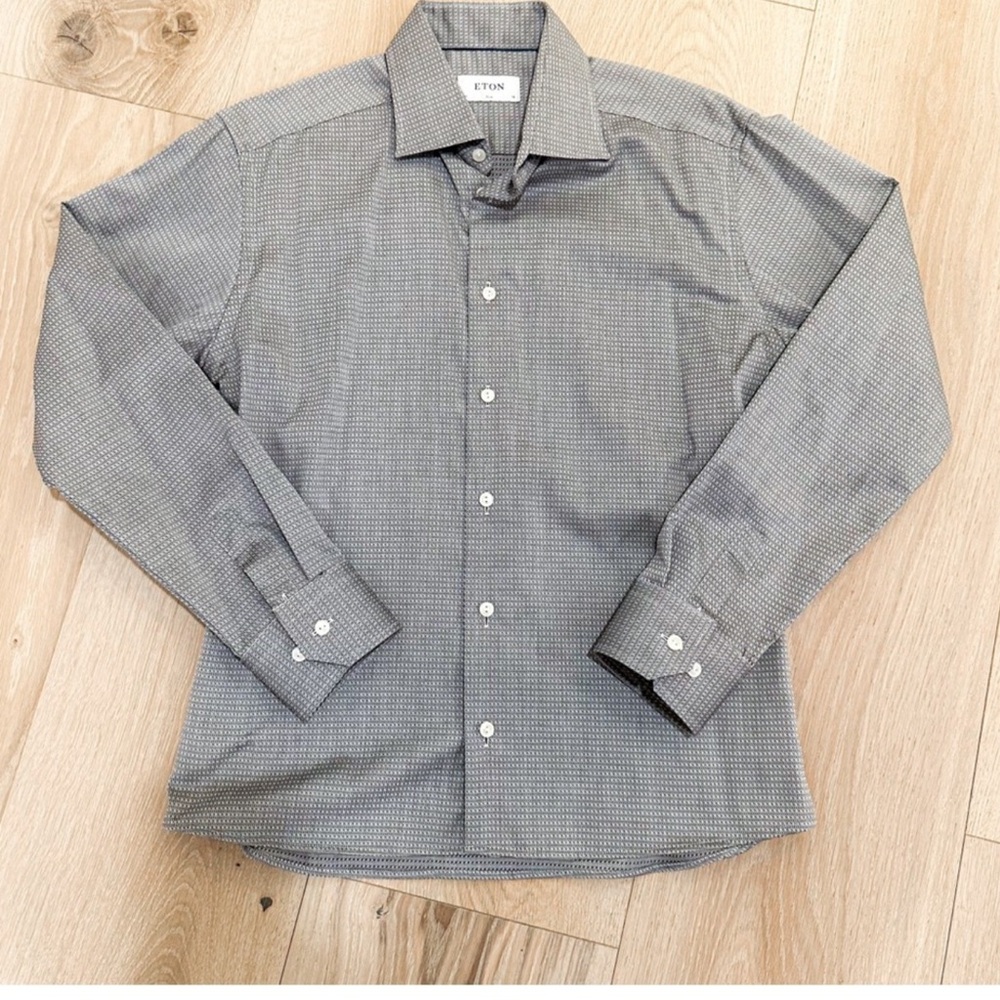 ETON Signature Twill Micropattern Men's Dress Shirt 16/41 Slim